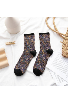 Retro Vintage Floral Socks