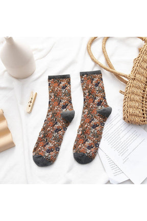 Retro Vintage Floral Socks