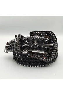 Rhinestone Rivet Denim Y2K Style Belt