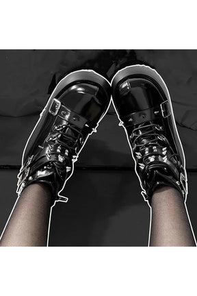 Rivet Platform Punk Boots