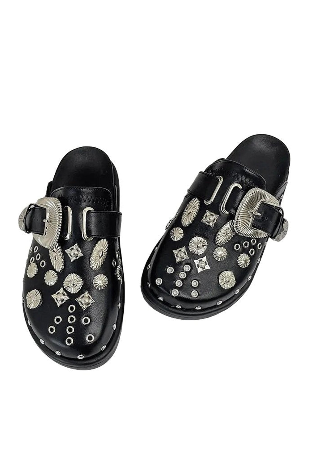 Rivets Platform Slippers