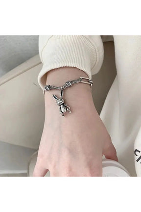 Robot Rabbit Charm Bracelet