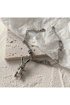 Robot Rabbit Charm Bracelet