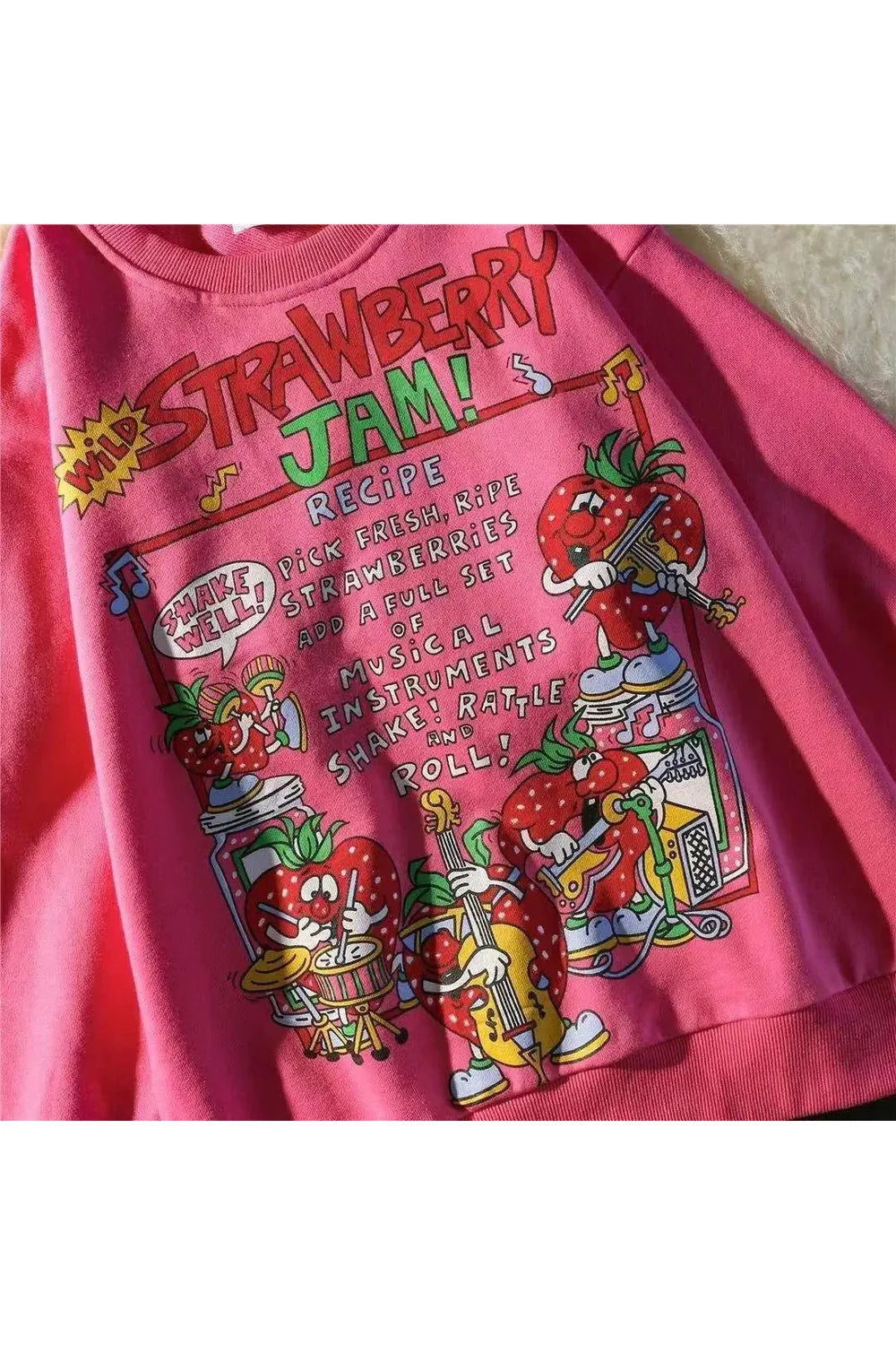 Rose Red Cartoon Sweatshirt