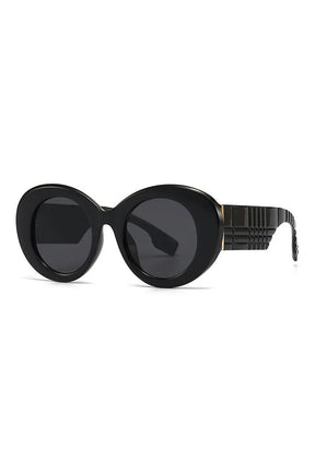 Round Vintage Stripe Sunglasses