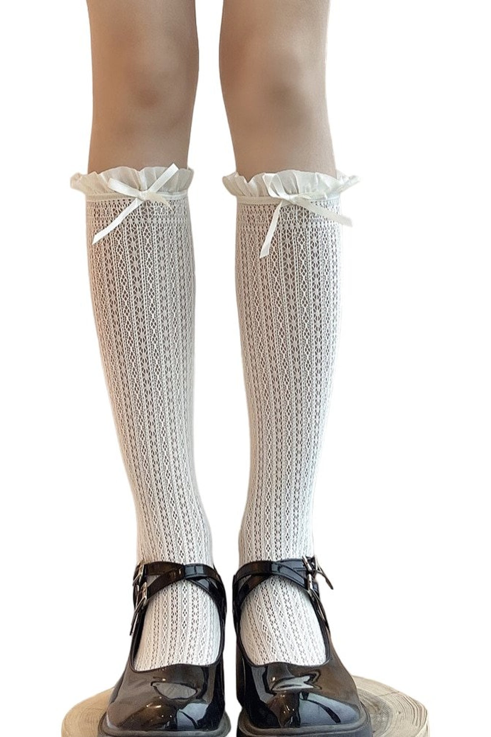 Ruffle Knee High Socks