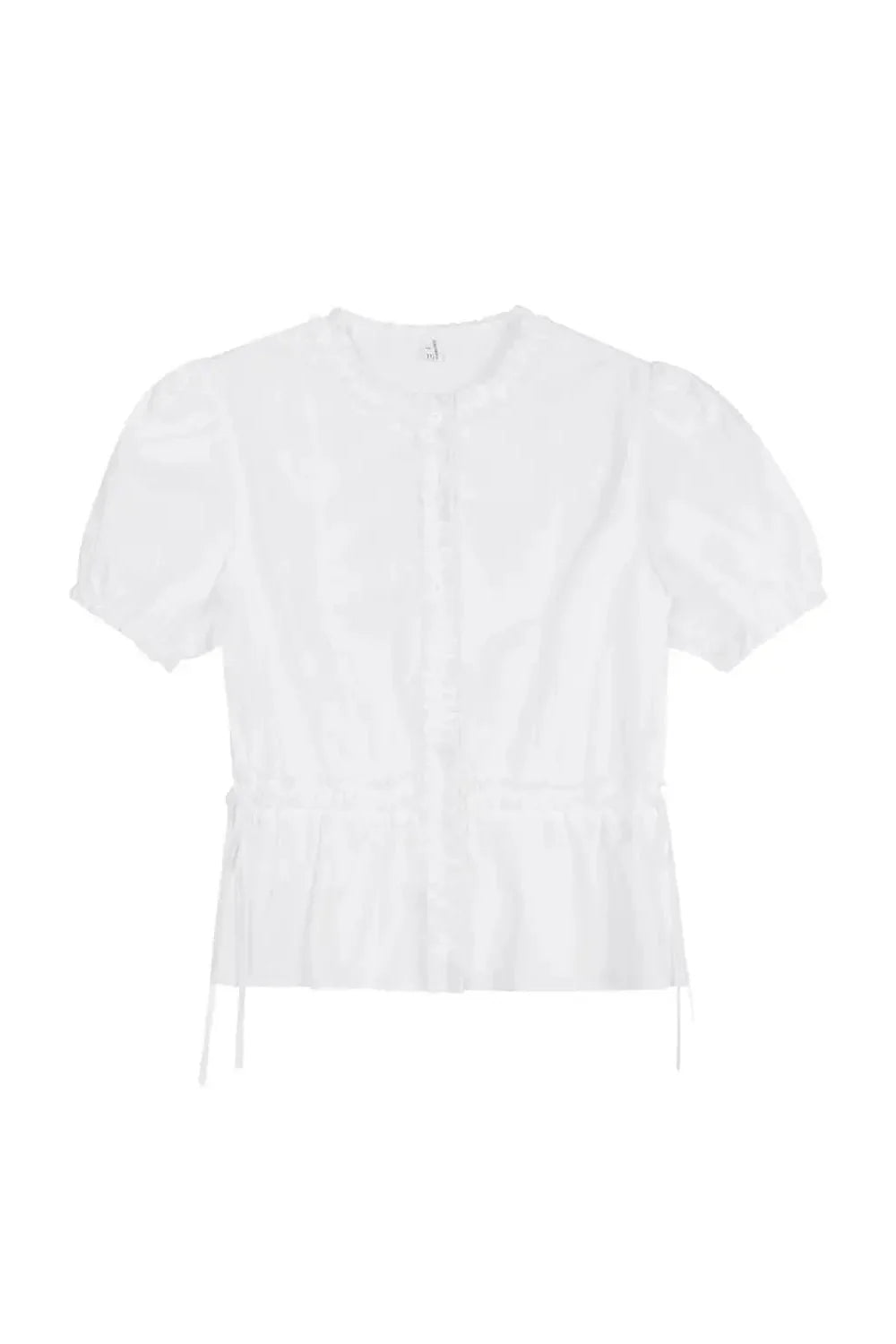 Ruffled Elegance Button-Up Blouse