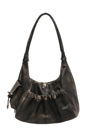 Rustic Ruched Shoulder Bag