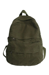 Sage Green Canvas Backpack