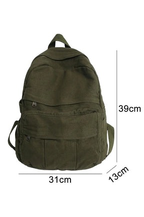 Sage Green Canvas Backpack