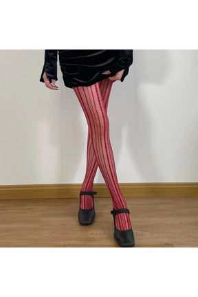 Scarlet Lace Patterned Tights