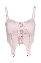 Kawaii Pink Summer Corset Top in Pink, adorable.