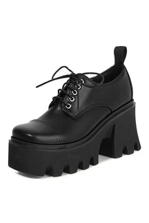 Silver Platform School Shoes