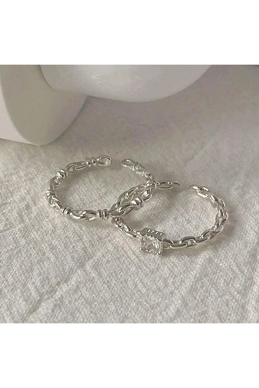 Silver Serenity Rings