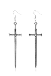 Silver Sword Drop Earring