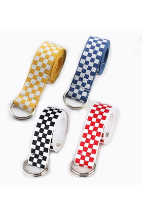 Skater Girl Plaid Canvas Belt