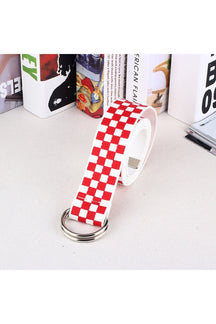 Skater Girl Plaid Canvas Belt