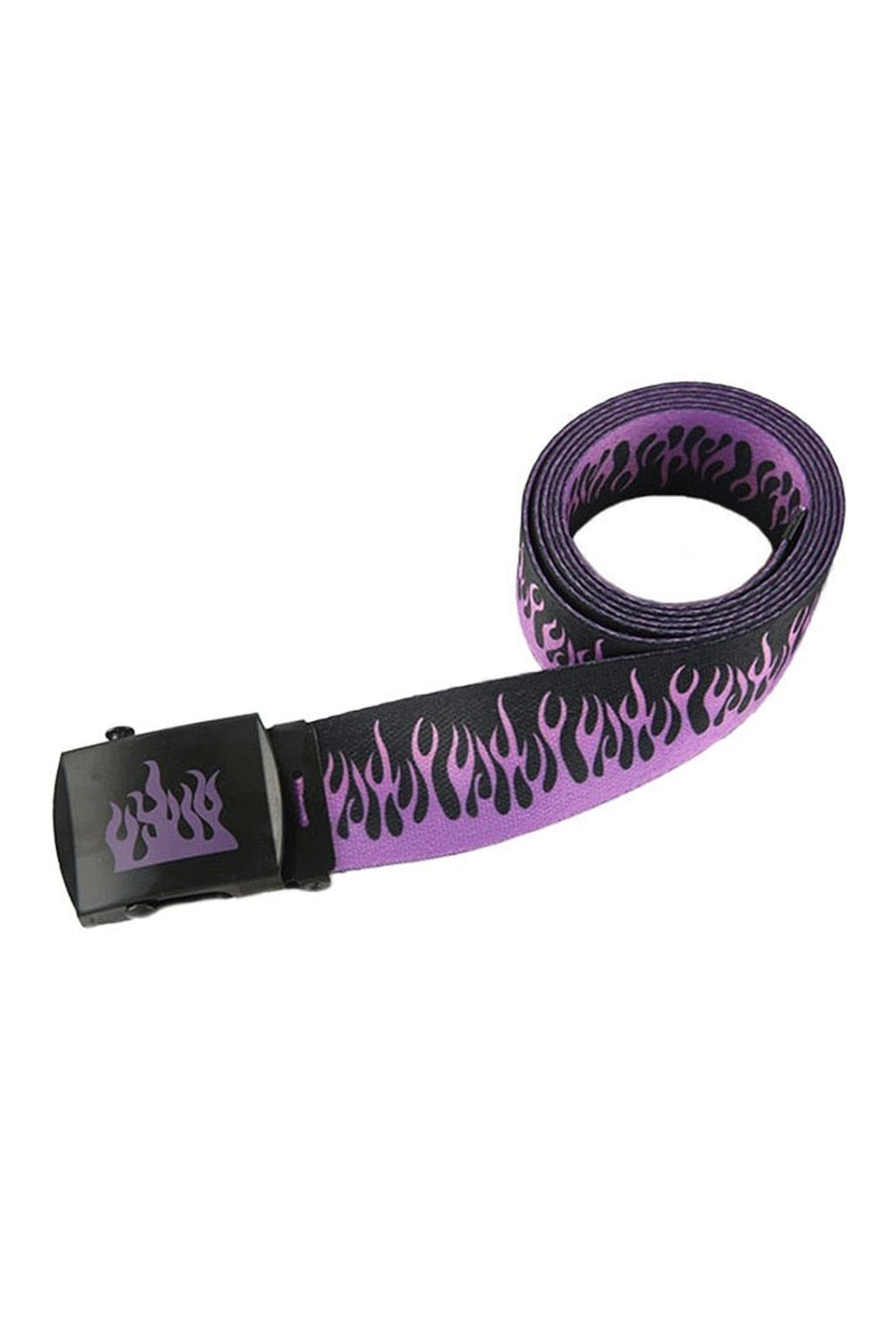 Skater Girl Punk Flame Print Belt