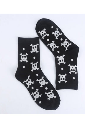 Colorful c341 Skeleton Alien Socks with quirky design.