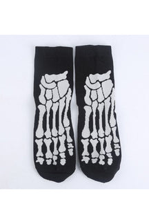 Spooky Skeleton Alien Socks in variant c342.