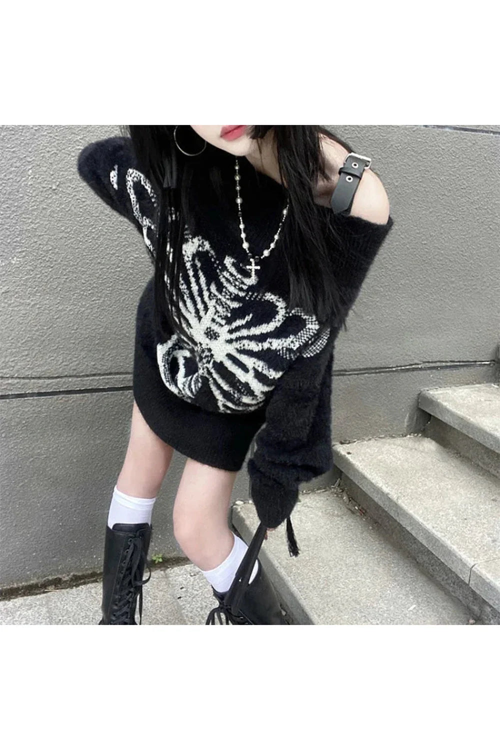 Skeleton Shadow Oversized Sweater