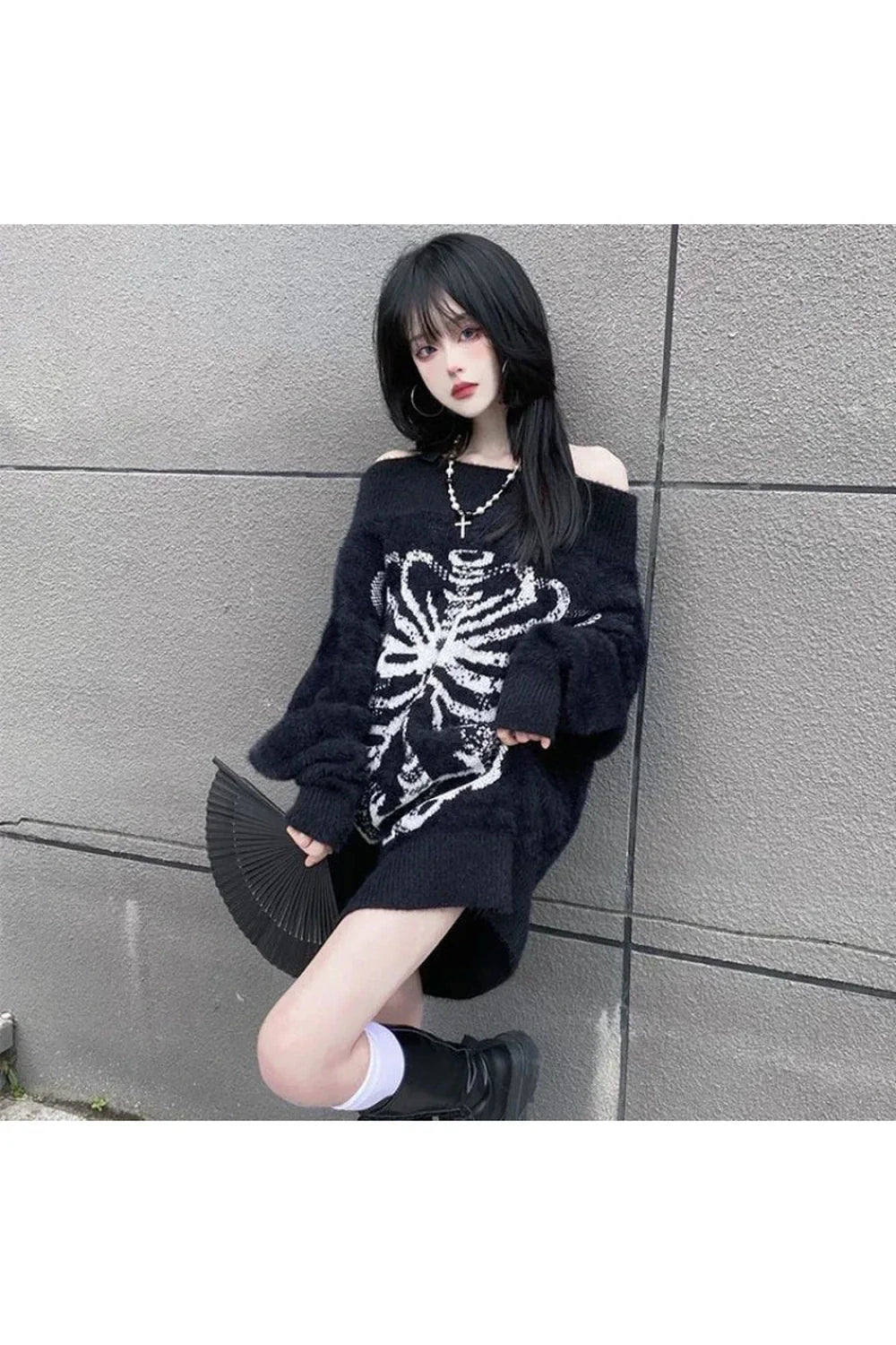 Skeleton Shadow Oversized Sweater