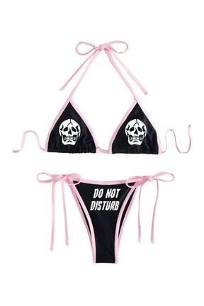 Skull Print Bikini "DO NOT DISTURB" Variant A.