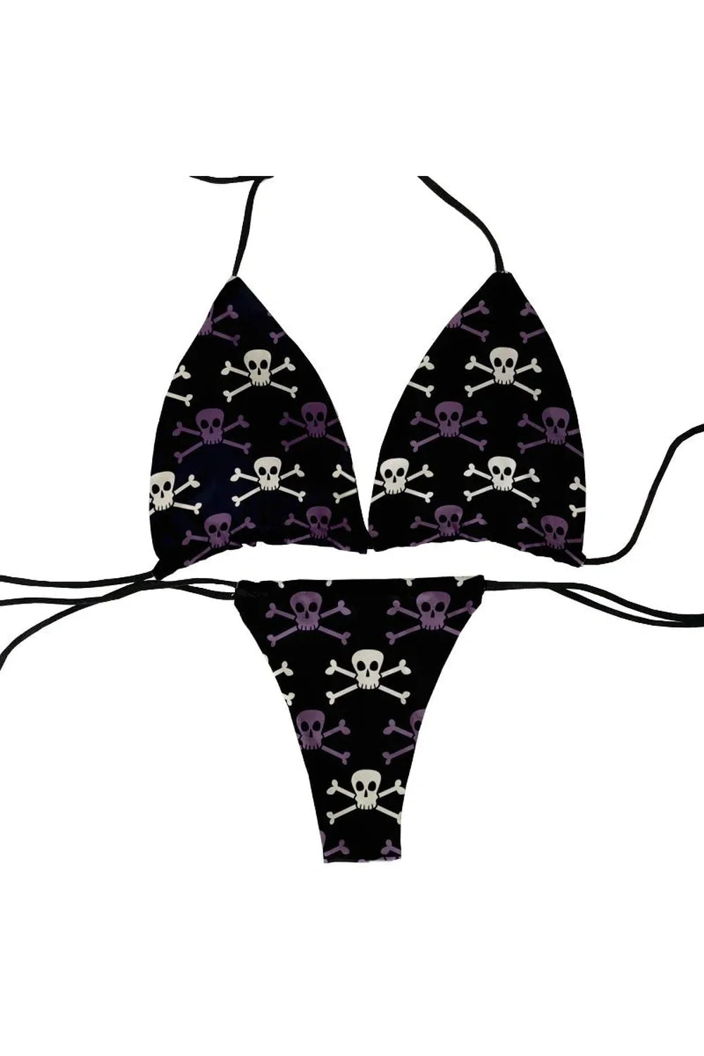 Skull Print Bikini Set