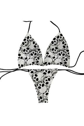 Skull Print Bikini Set