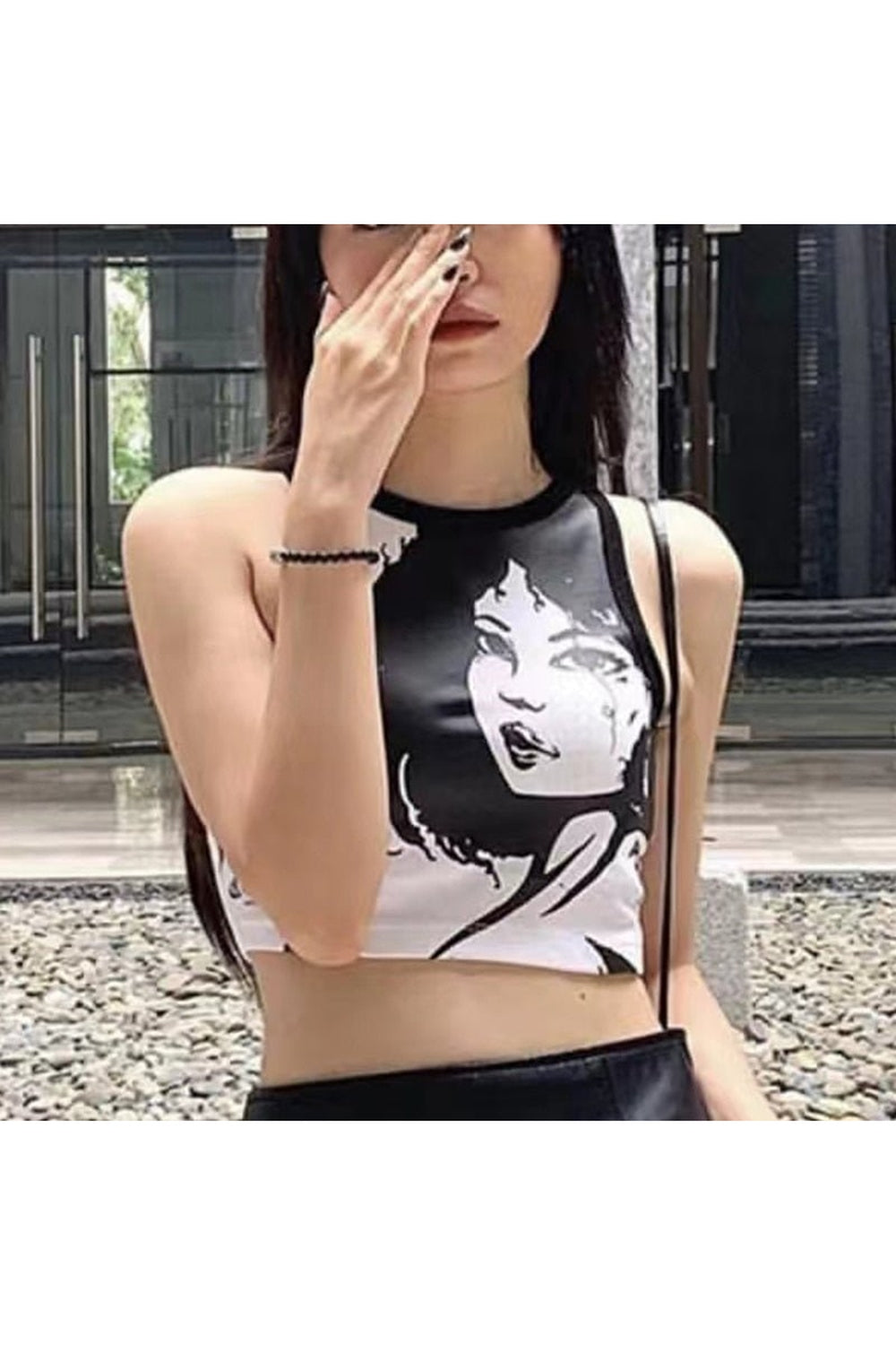 Slim Grunge Tank Crop Top