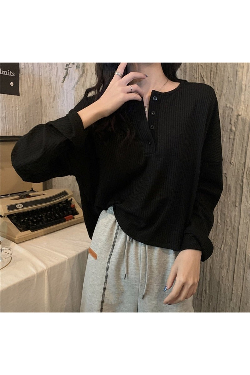 Slim Knitted Pullover Blouse