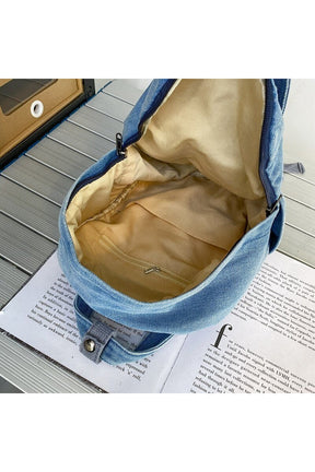 Small Denim Portable Backpack