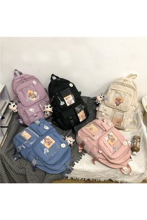 Solid Color Aesthetic Cute Backpack