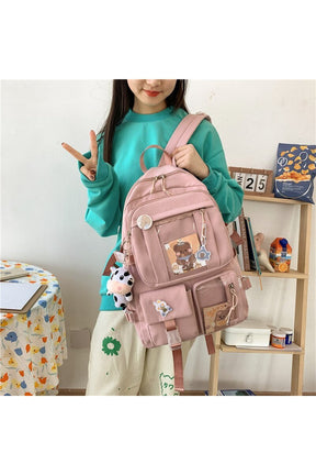 Solid Color Aesthetic Cute Backpack