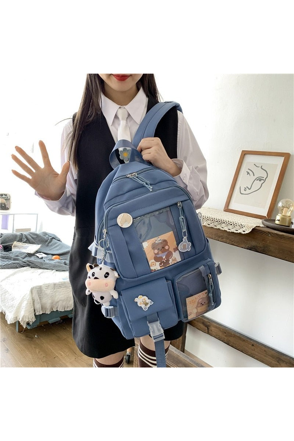 Solid Color Aesthetic Cute Backpack