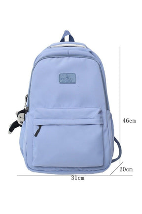 Solid Color Nylon Backpack