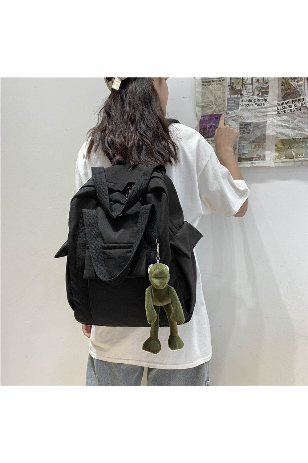 Solid Color Waterproof Backpack