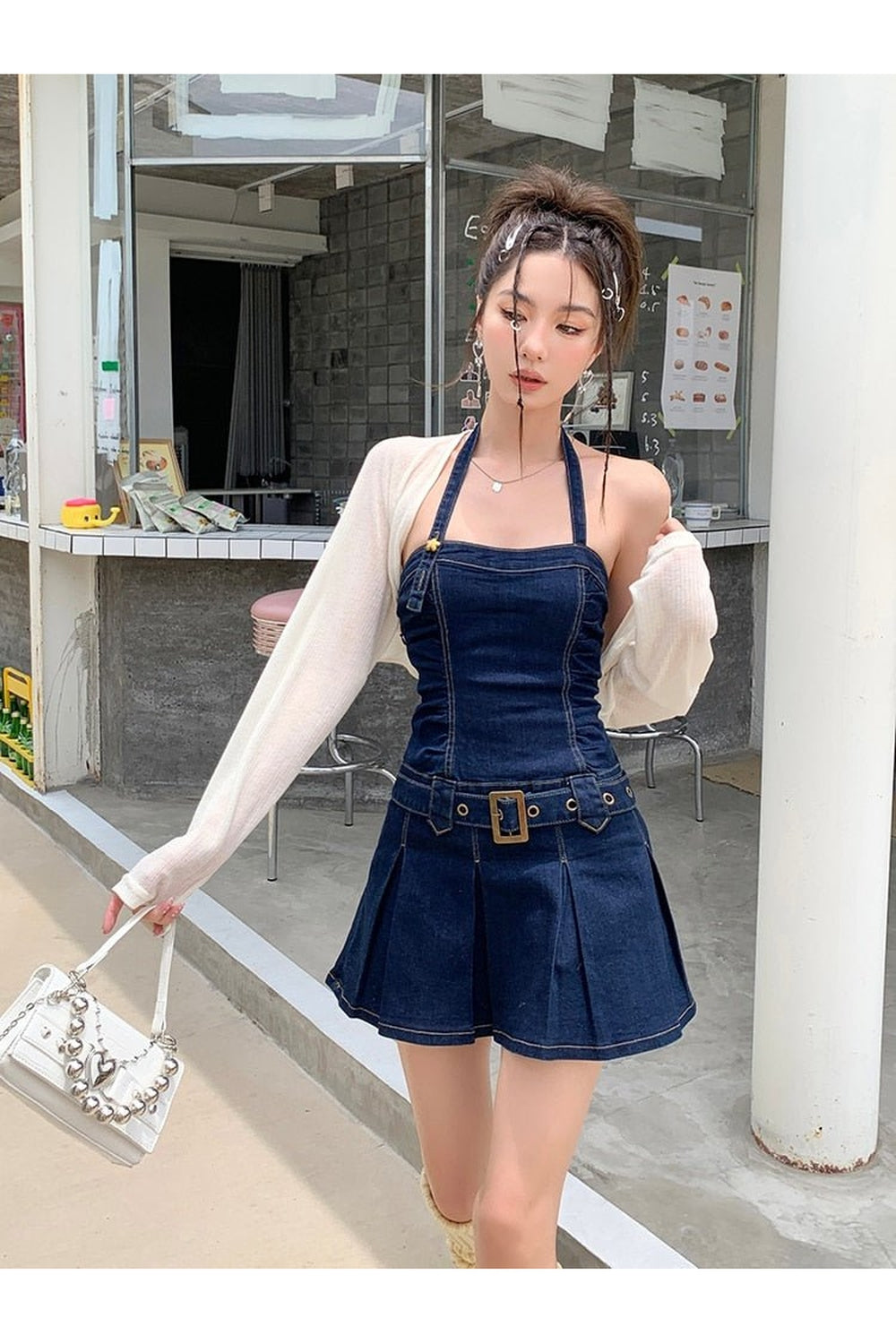 Spaghetti Strap Denim Dress