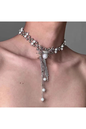 Stylish Spiked Heart Chain Choker Style 3.