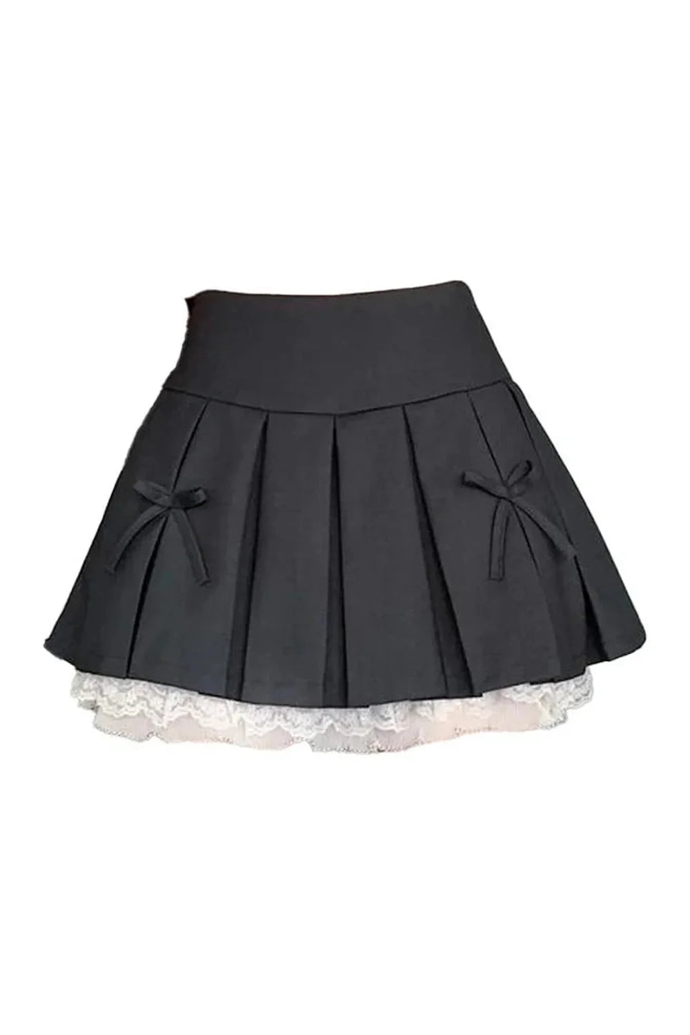 Spliced Lace Mini Skirt