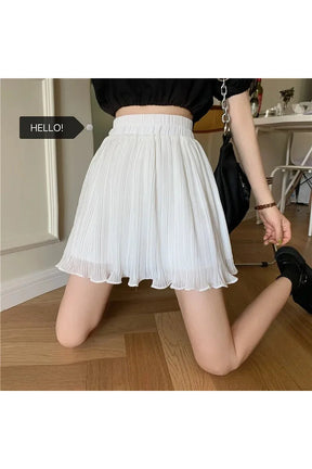 Spring Pleated Schoolgirl Mini Skirt