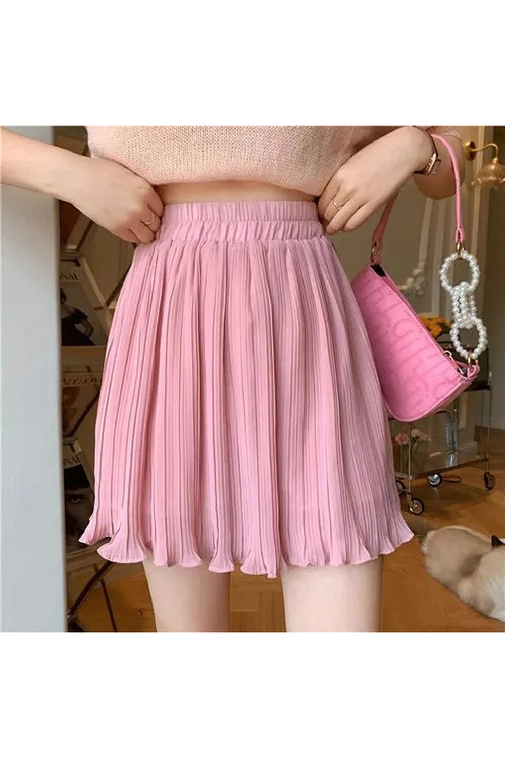 Spring Pleated Schoolgirl Mini Skirt