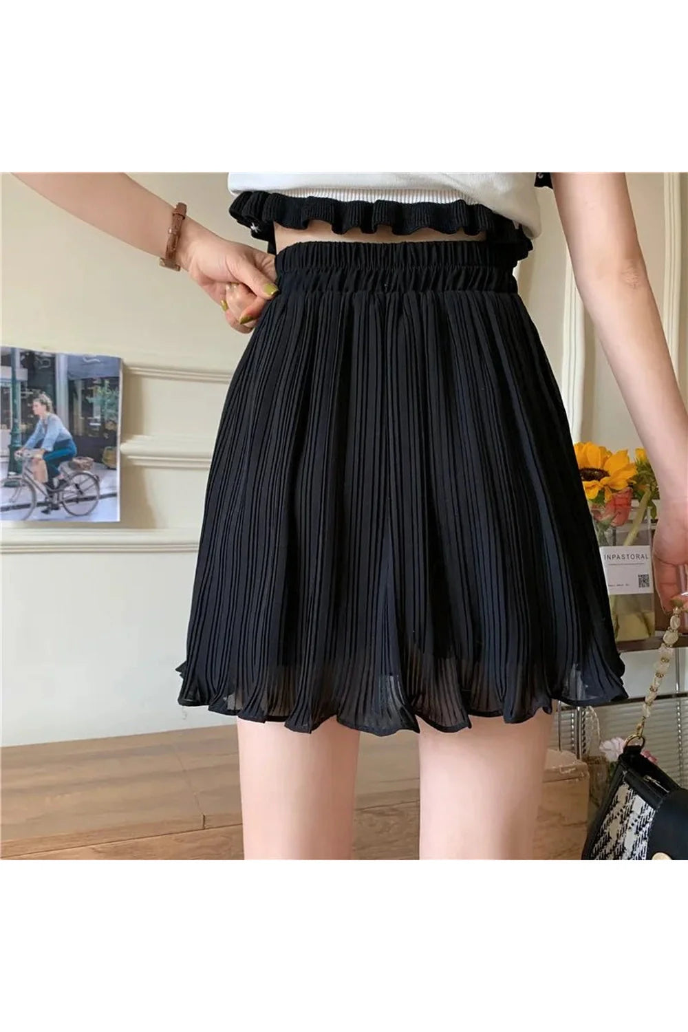 Spring Pleated Schoolgirl Mini Skirt