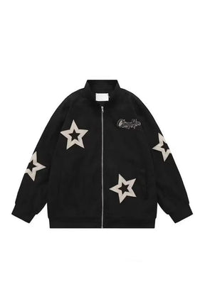 Fall Star Bomber Oversize Jacket