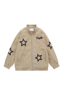 Fall Star Bomber Oversize Jacket