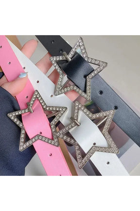 Star Buckle Rhinestone Belt