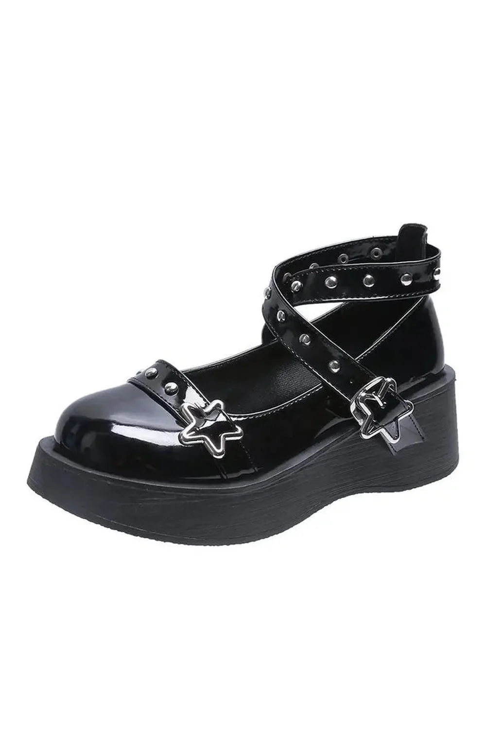 Starry Goth Platform Mary Janes Shoes