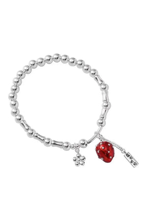 Strawberry Charm Silver Bracelet