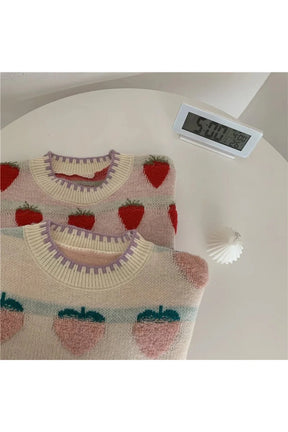 Fall Strawberry Fields Knit Sweater