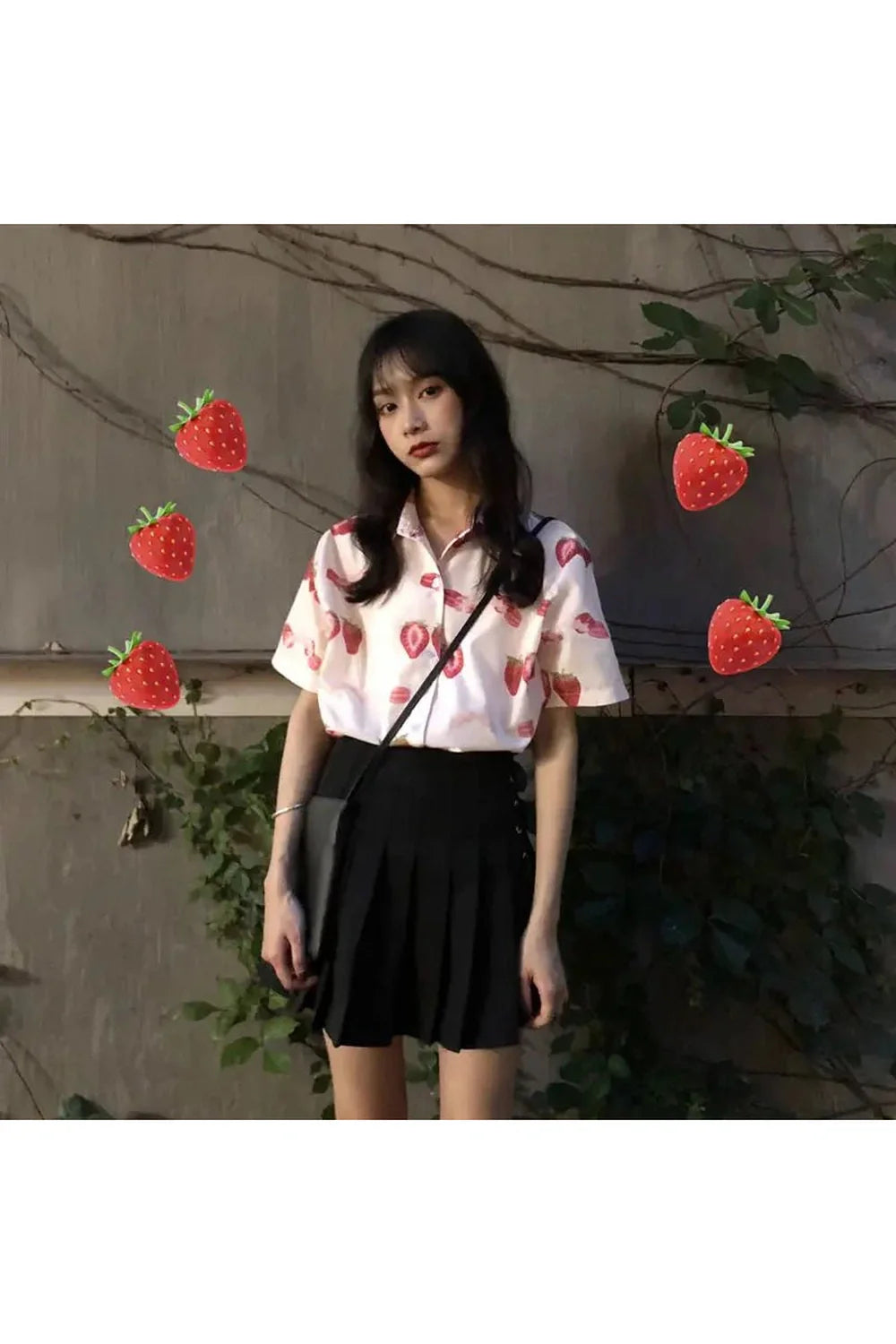 Strawberry Print Casual Shirt